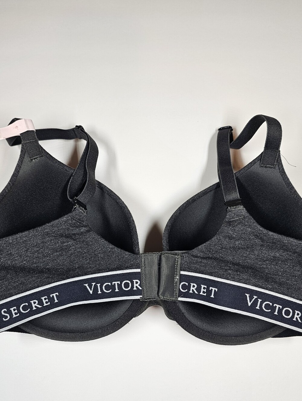 NWT‎ Victoria's Secret T-Shirt Lightly Lined Demi Bra 32DD Gray Cotton Logo